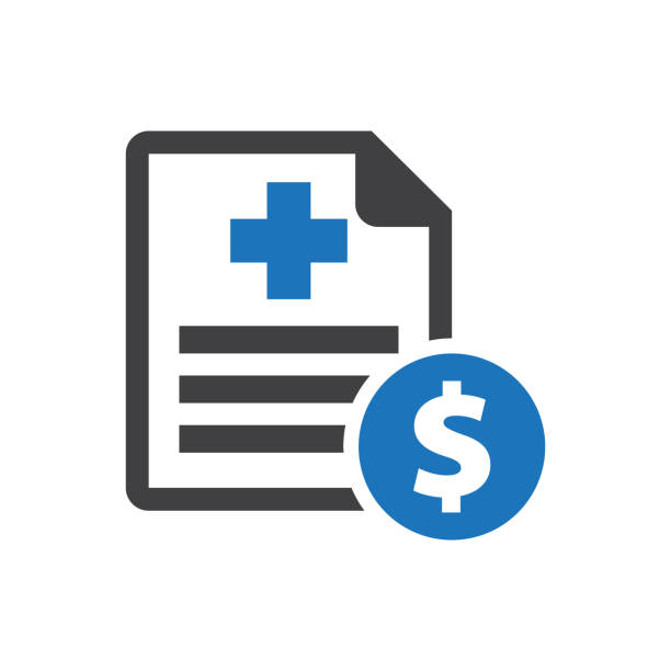 illustrations, cliparts, dessins animés et icônes de icône d’assurance médicale - dépense