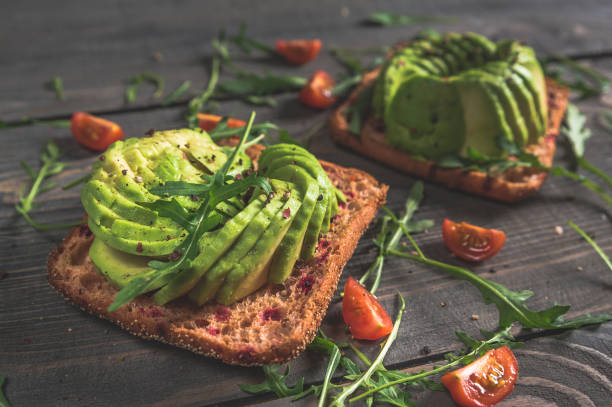 istock Delicious avocado sandwiches 1129776243