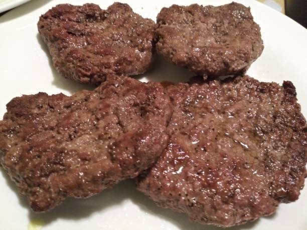 istock Healthy eating - Homemade Beef Burger Patty 1129780429