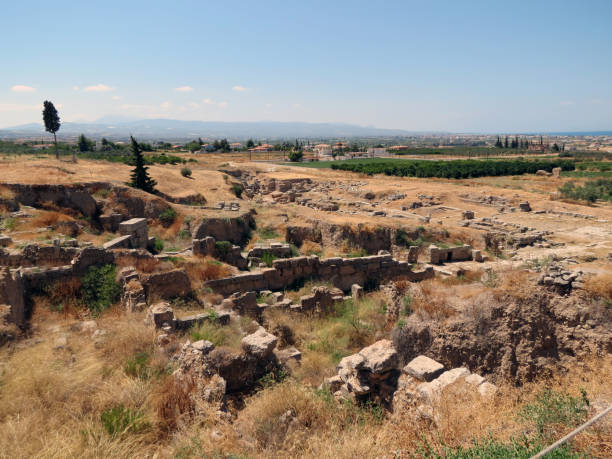 istock ancient ruins and a view  of the Peloponnese 1129784614