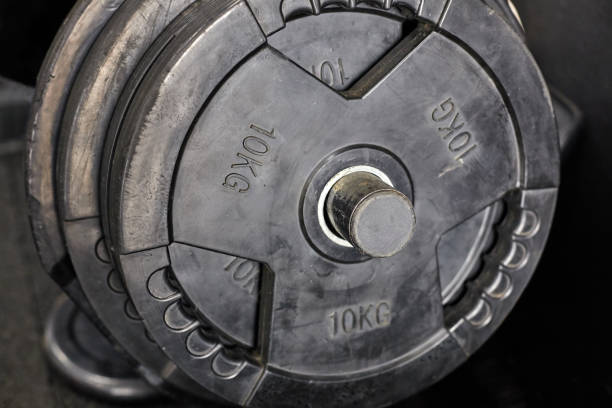 istock Free weights in the gym. 1129784710