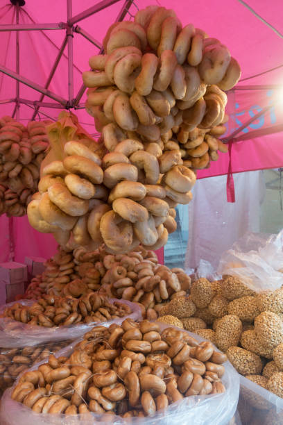 istock Bakery products on sale from a stall 1129786549