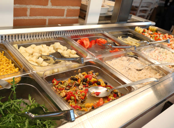 istock self service restaurant with many raw and cooked foods 1129792301