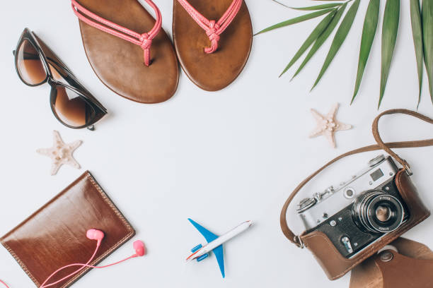 istock travel or vacation concept. Summer background. 1129793596