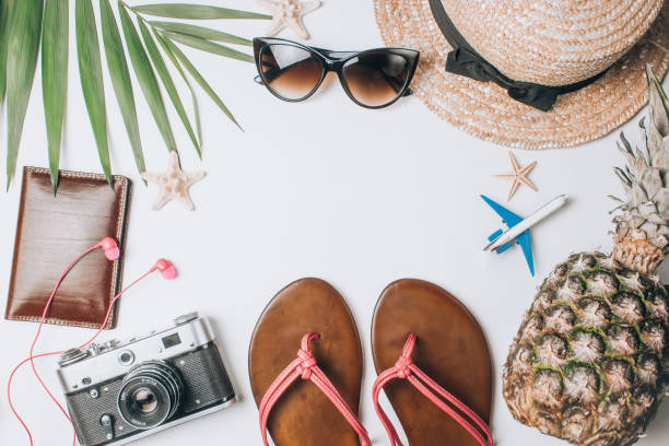 istock travel or vacation concept. Summer background. 1129793597