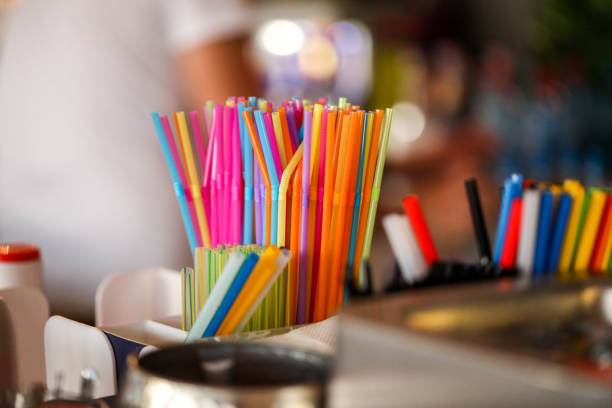 A lot of straw in bar