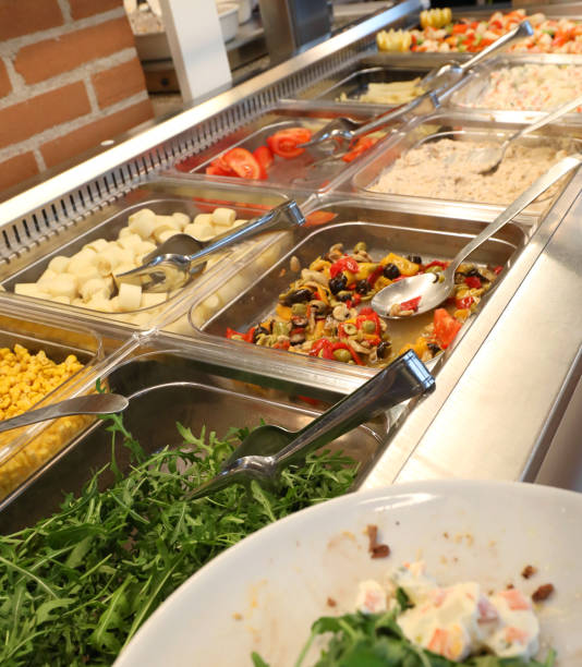 istock self service restaurant with many raw and cooked foods 1129797313