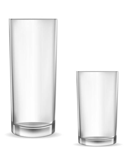 ガラスのグラスは空。ベクトル現実的なイラスト、孤立したアイコンのセットです。 - glass empty pint glass isolated点のイラスト素材／クリップアート素材／マンガ素材／アイコン素材
