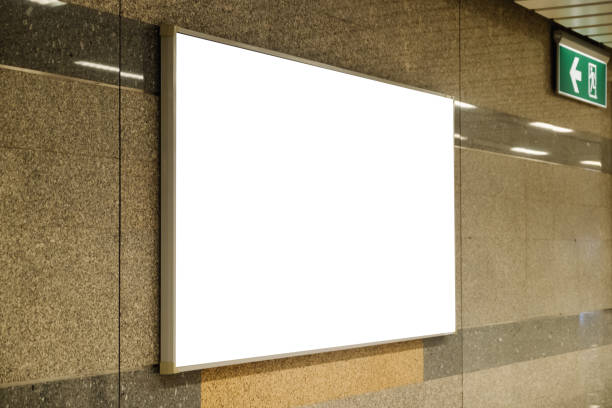 istock blank advertising billboard at airport. 1129800321