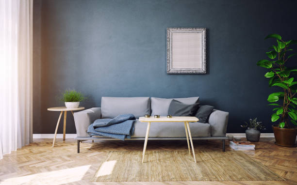 istock modern living room interior design. 1129802422