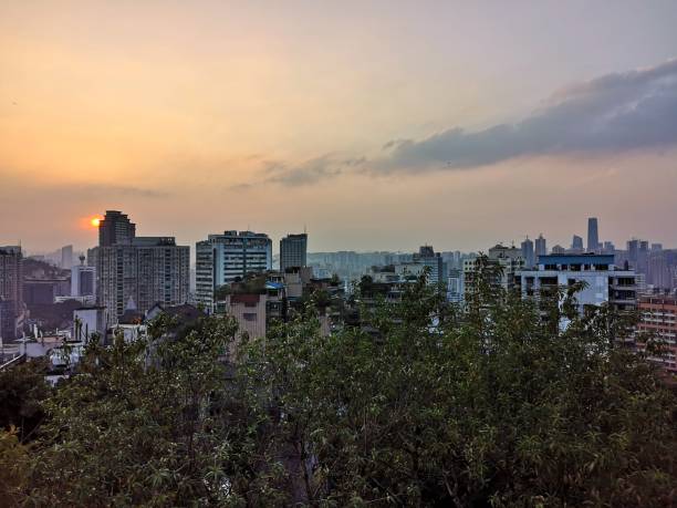istock Chongqing cityscape at sunset, China 1129802508