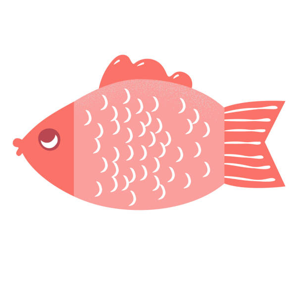 fish icon vector illustration april fools day stock illustrations
