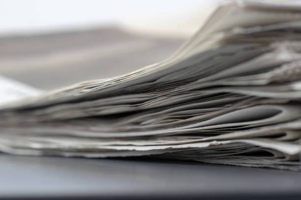 istock Macro shot of a stack of newspapers 1129804953