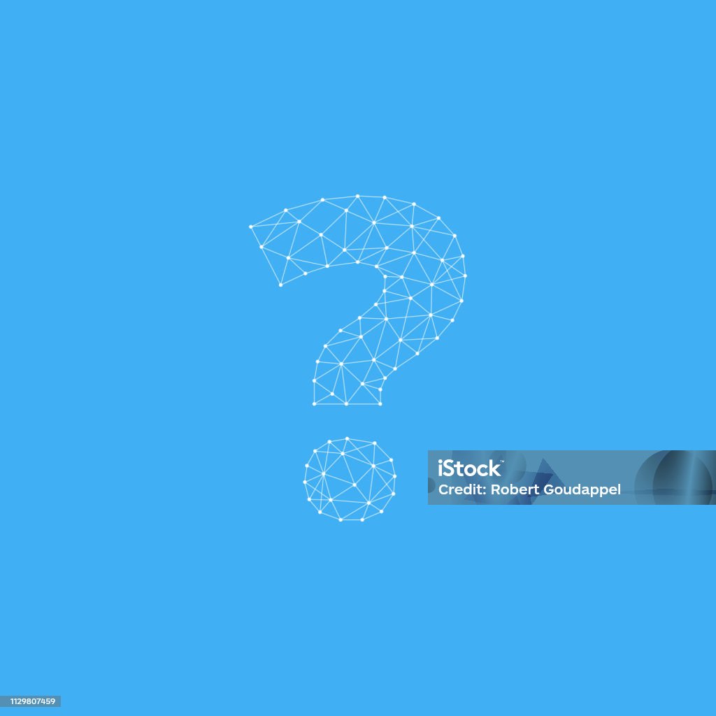Question Mark Detailed Vector Logo Question Mark Dots Lines Detailed Stock Illustration ...