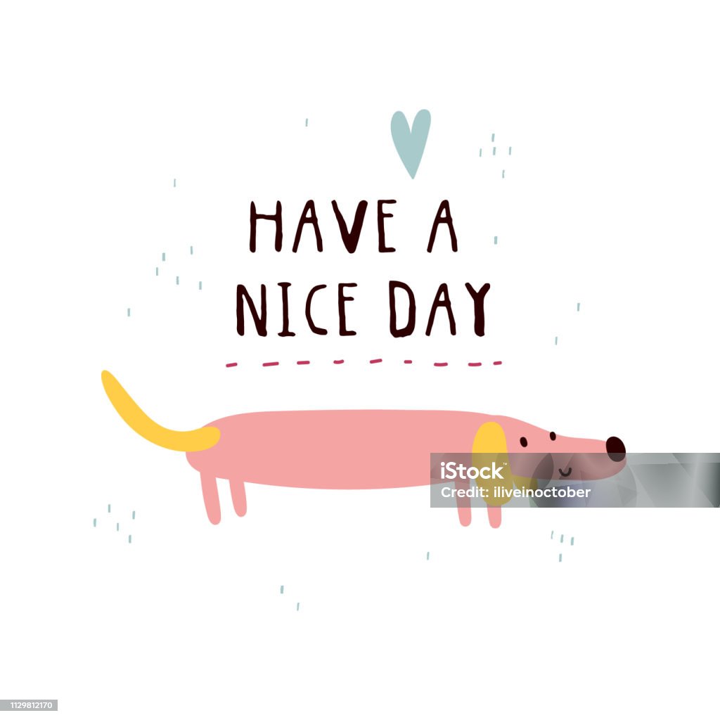 Have A Nice Day Cute Vector Illustration Stock Illustration ...