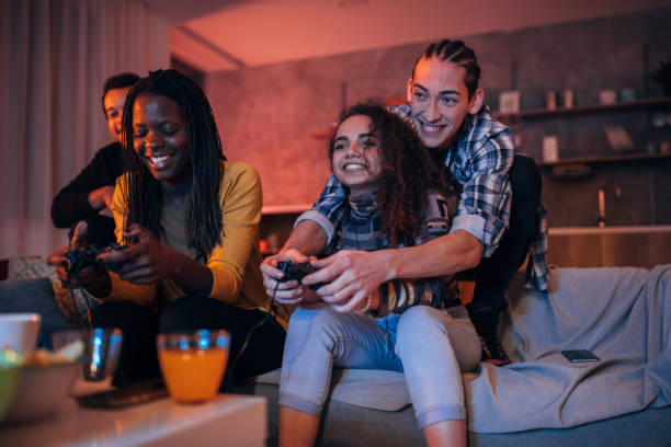 istock Friends playing video games 1129813670
