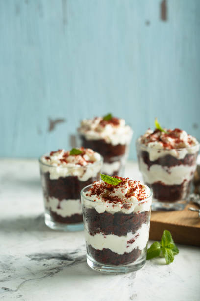 istock Red velvet dessert 1129816360