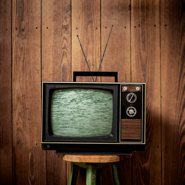 70s Vintage Television 70s Vintage Television television static photos stock pictures, royalty-free photos & images