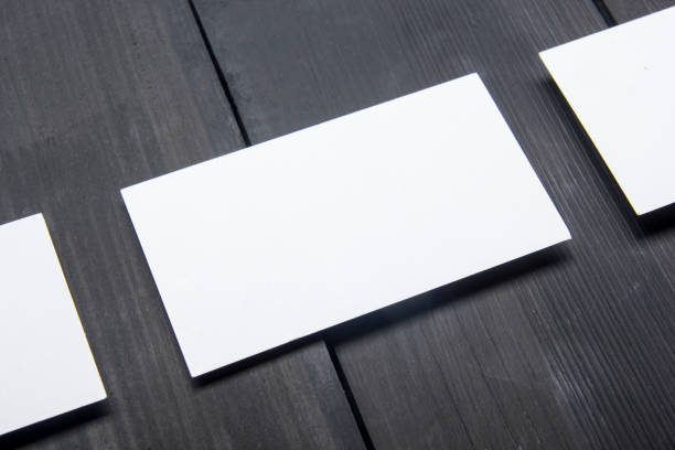istock Business cards blank. Mockup on color background. Flat Lay. copy space for text 1129816612