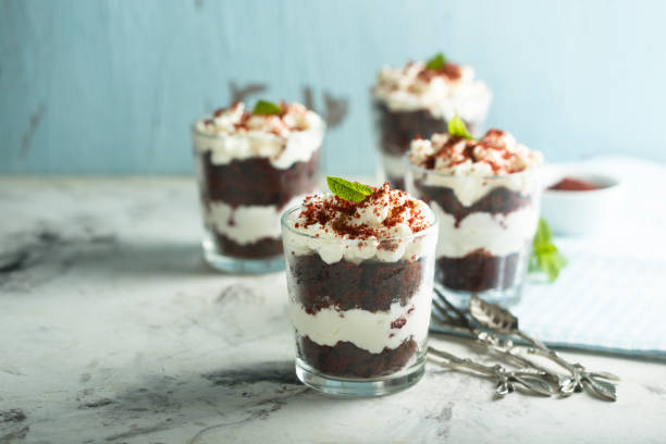 istock Red velvet dessert 1129816786