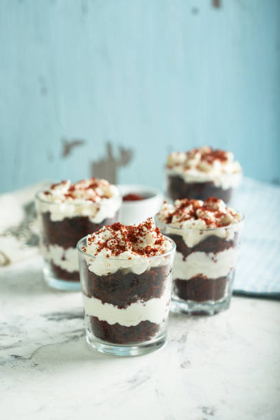 istock Red velvet dessert 1129818154