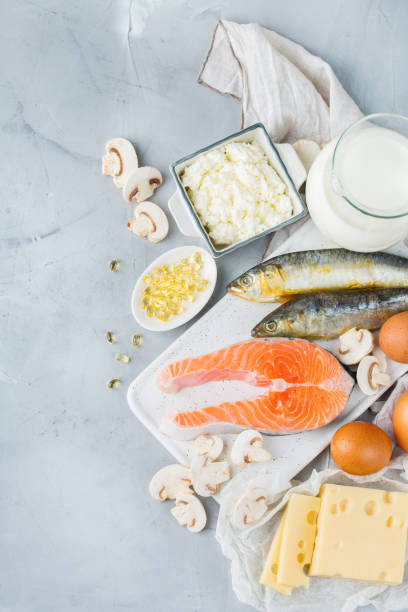 istock Assortment of healthy vitamin d source food 1129821670