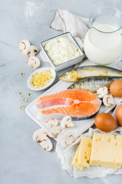 istock Assortment of healthy vitamin d source food 1129821680