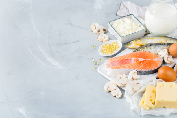 istock Assortment of healthy vitamin d source food 1129821705