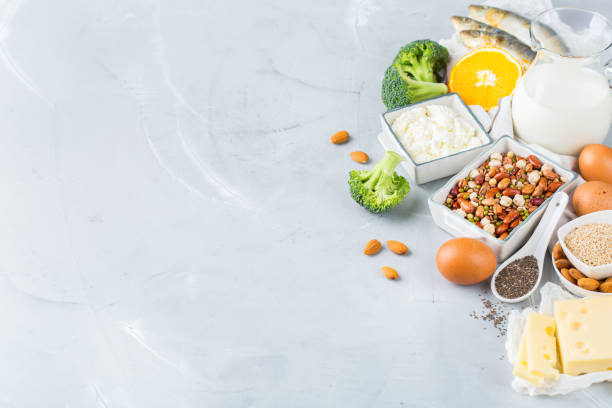istock Assortment of healthy calcium source food 1129821750