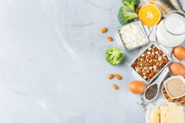 istock Assortment of healthy calcium source food 1129821756