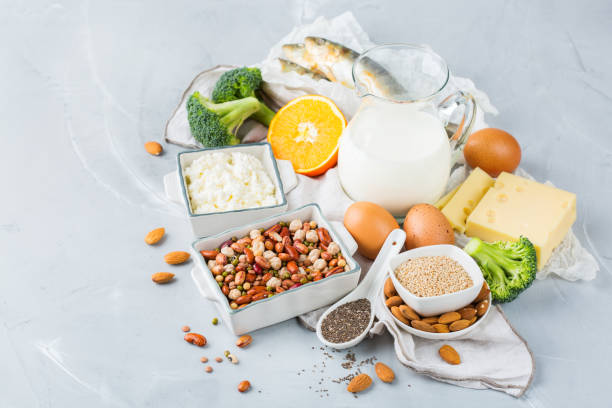 istock Assortment of healthy calcium source food 1129821784