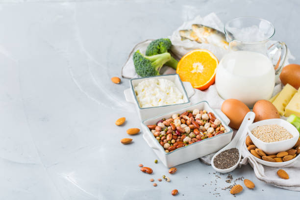 istock Assortment of healthy calcium source food 1129821794