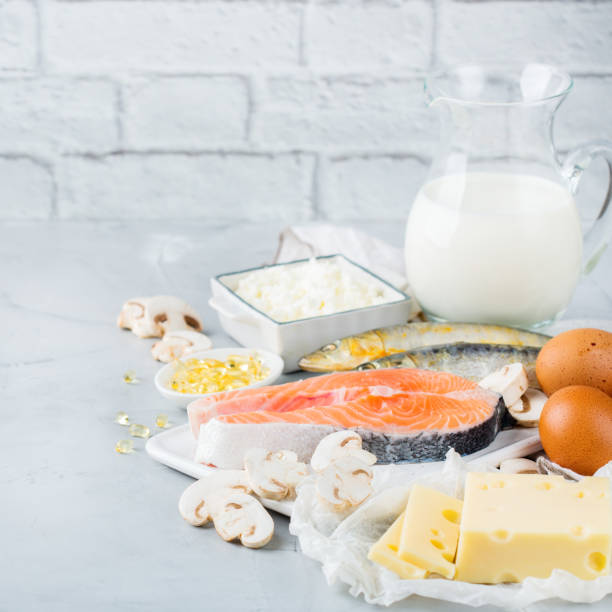 istock Assortment of healthy vitamin d source food 1129821814
