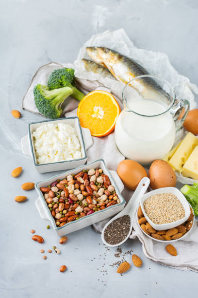 istock Assortment of healthy calcium source food 1129821816