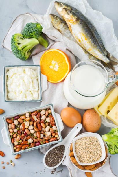 istock Assortment of healthy calcium source food 1129821817