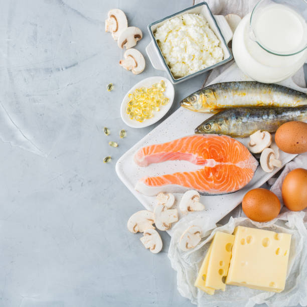 istock Assortment of healthy vitamin d source food 1129821819