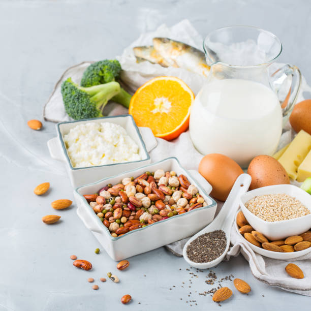 istock Assortment of healthy calcium source food 1129821849