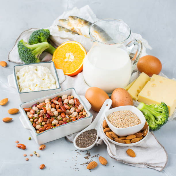 istock Assortment of healthy calcium source food 1129821850