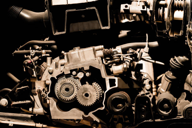 istock spare parts of engine in industry 1129823321