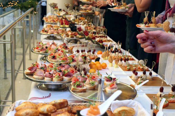 istock Buffet reception finger food appetizers. 1129824877