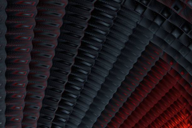 istock Abstract fractal black red background 1129825783