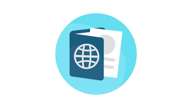 Document ID passport icon Document ID passport icon emigration & immigration stock illustrations