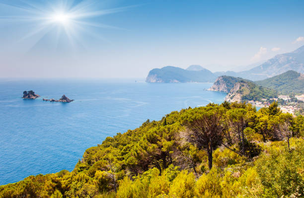 istock Sunny day and beautiful landscape over Montenegro coastline. 1129832661