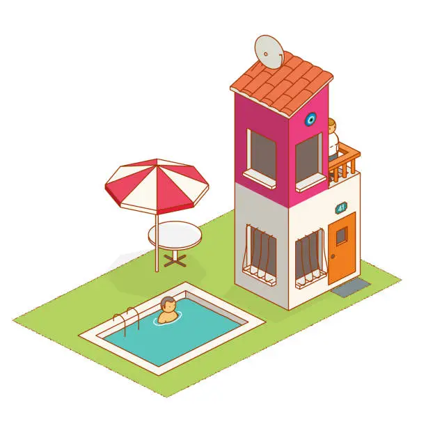 Vector illustration of summerhouse