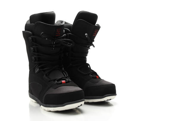 snowboard shoes - snowboard boot imagens e fotografias de stock