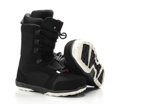 snowboard shoes - snowboard boot imagens e fotografias de stock