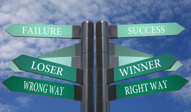 istock Indications of the Way Forward  Successful or Defeated 1129834741