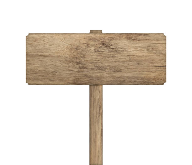istock wooden sign on white background with clipping path 1129844595