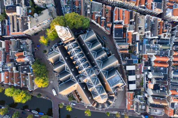 istock Panoramic aerial view of Amsterdam, Netherlands. 1129845728