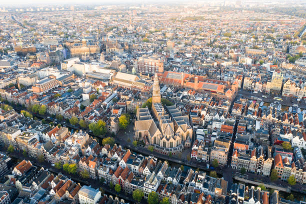 istock Panoramic aerial view of Amsterdam, Netherlands. 1129845741